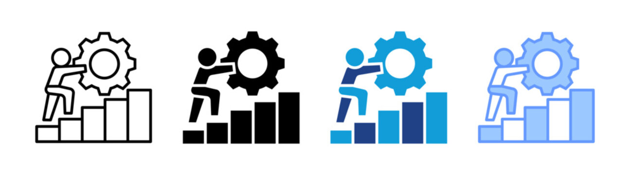 Working icon set multiple style collection