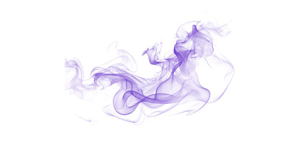 Delicate purple smoke forming delicate tendrils that drift across a white expanse, suggesting ephemeral beauty and freedom © MDNAZMUL