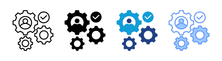 Fototapeta premium Operation icon set multiple style collection