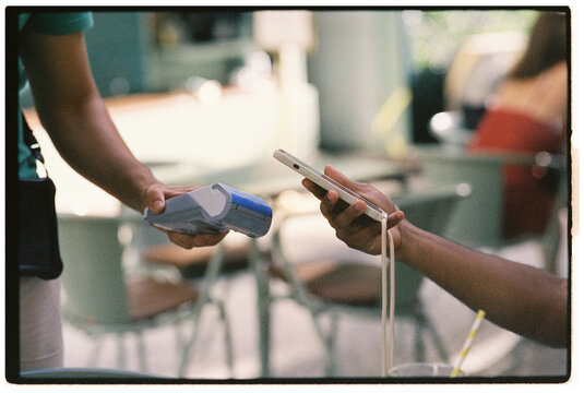 Mobile Payment Outdoor Cafe