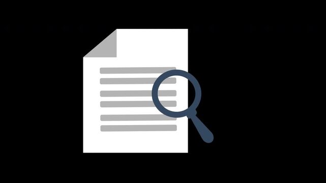 file animated icon magnifying glass