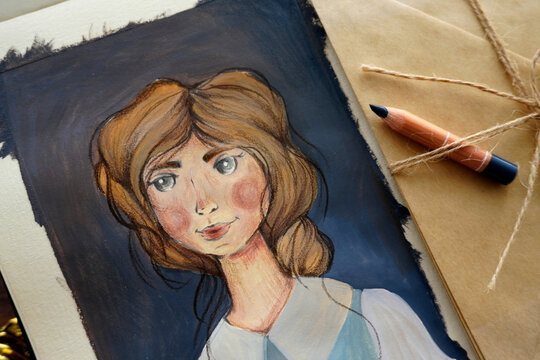 Painting of a blonde woman