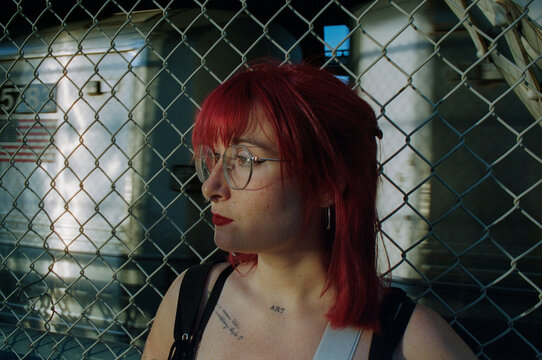 Woman on the Manhattan Bridge