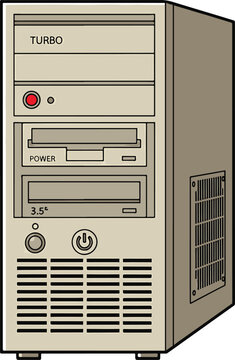 Retro Beige Computer Tower