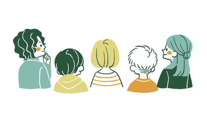 後ろ向きの聴衆