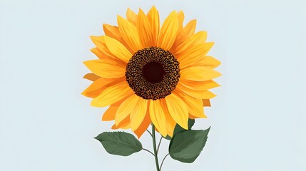 Obraz premium sunflower on a blue background