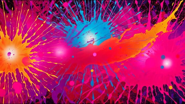 Colorful Paint Splash Abstract Background