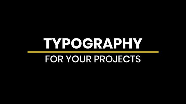 Kinetic Text Animation Titles
