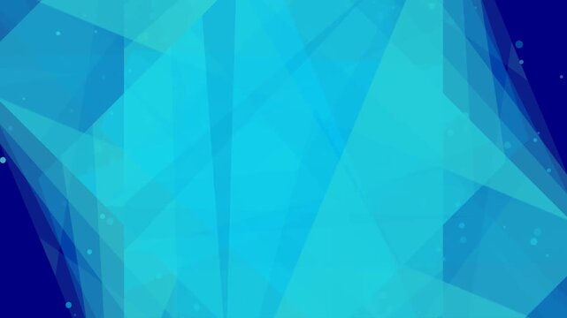 Abstract Blue Geometric Shapes Animation Background.