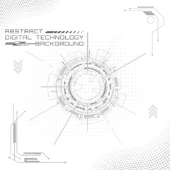 Obraz premium Abstract Digital Technology Background Modern Gray and White Design