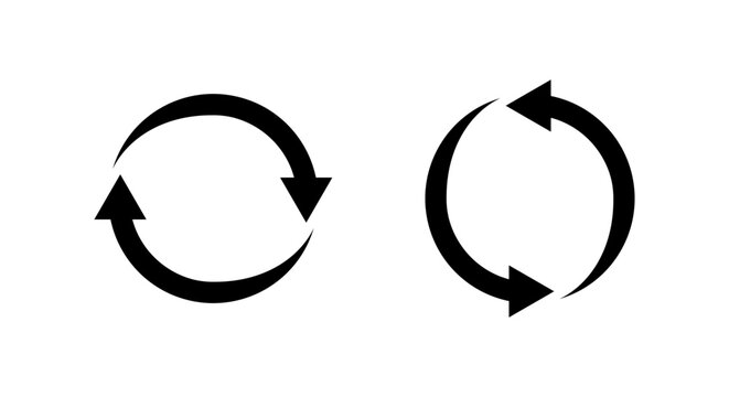 Sync rotation arrow icon. Refresh and update symbol