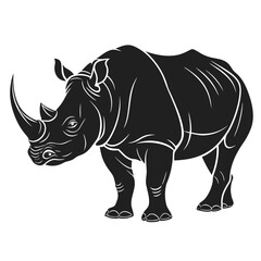 Fototapeta premium rhino on white background