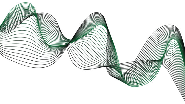 abstract green wave background