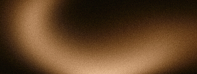 Naklejka premium Dark grainy gradient background, beige brown black noise texture abstract header, poster, banner, wallpaper backdrop design