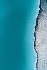 Captivating aerial view of glacial waters nature abstract photography serene environment top-down perspective