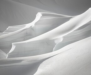 Windswept snow landscapes mountain range professional black and white photography minimalist aerial view nature's serenity