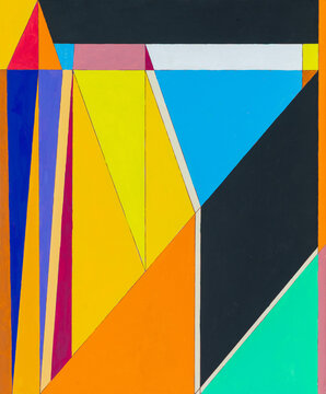 A colorful abstract painting.