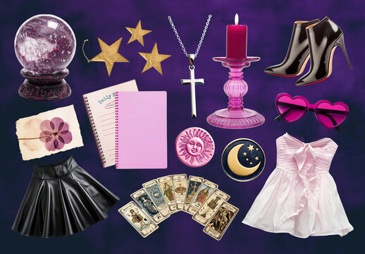 Eclectic Mystical Fashion Element Design Set