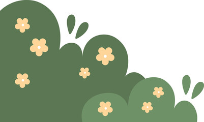 cute simple bush with yellow flowers