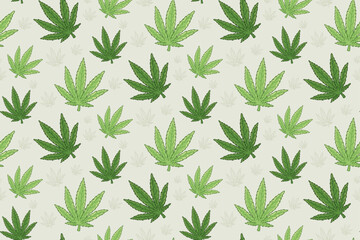 Seamless Cannabis Leaf Pattern