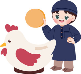 kid saving coins on coin bank financial management