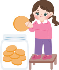 kid saving coins on coin bank financial management