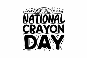 Obraz premium National Crayon Day Colorful Art Supplies Vector Design