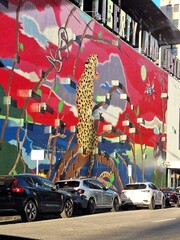 Giant mural on a downtown street © Kris.Ro