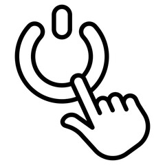 Digital Detox icon. turn off icon after use.