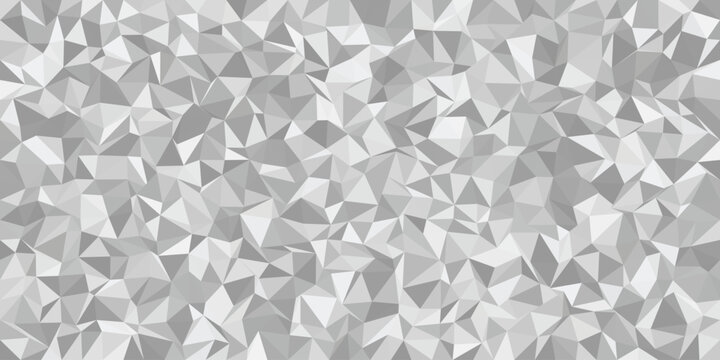 Gray monochrome triangle mosaic vector background minimal geometric polygon pattern modern low poly seamless texture clean neutral decorative design for wallpaper branding and digital layouts