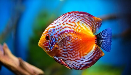 Colorful Tropical Discus Fish