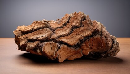 Chunk Of Cork Oak Bark With A Rock Like Texture