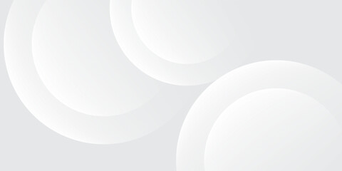 Vector white background with white circle lines. Digital future technology abstract modern