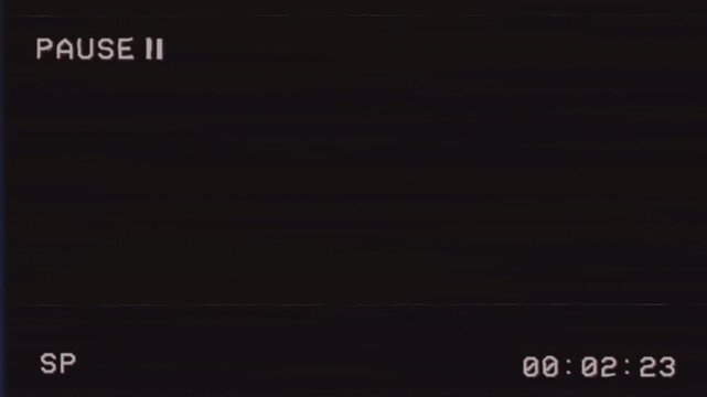 VHS Pause Screen Overlay &ndash; Retro VCR OSD Timecode Effect 4K