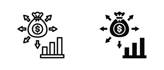 Wealth Expansion icon set with style outline and solid. vector simple elements for design and presentation.