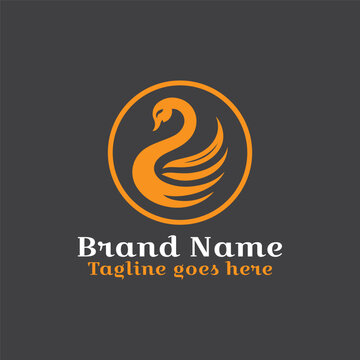 Duck logo. Vector EPS file. CMYK color mode. Editable color. Easy to download.