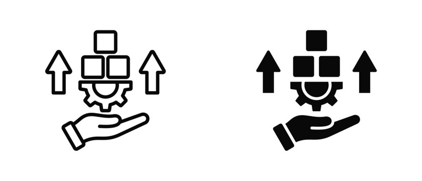 Skill Building icon set with style outline and solid. vector simple elements for design and presentation.
