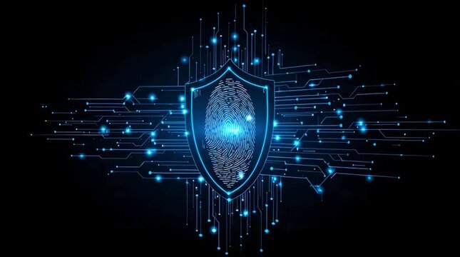 Digital Shield Security Protection Concept Animation.
