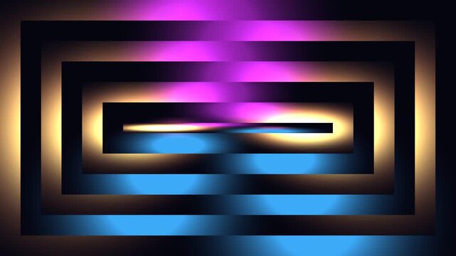 Abstract fractal vector design featuring a dark neon line pattern and a 3d frame concept for a business web banner wallpaper