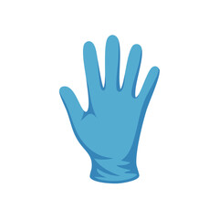 Obraz premium Blue Latex Glove Hand.