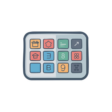 Remote Control Icon Set.