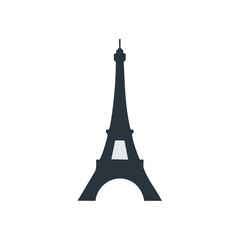 Eiffel Tower Silhouette Icon.