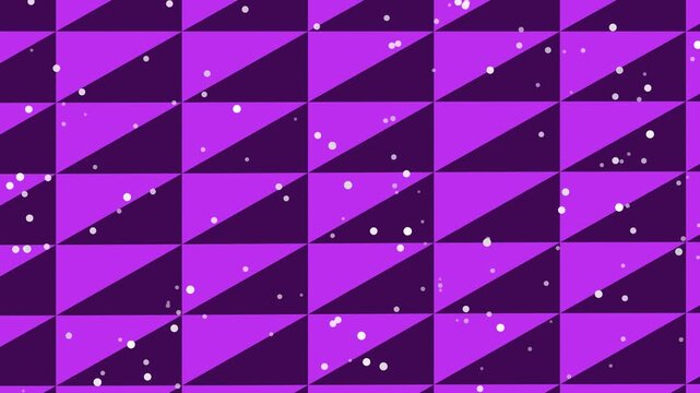 Seamless violet and pink geometric wallpaper featuring an abstract purple background with triangles and light square pattern textures in a vector art design backdrop