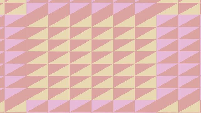 Colorful seamless vector pattern featuring an abstract geometric mosaic design with pink and blue triangle shapes for a modern wallpaper backdrop
