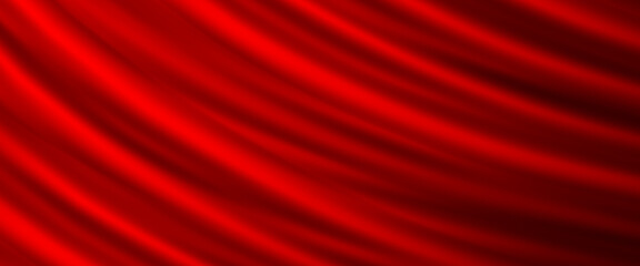 Deep Red Luminous Waves. A striking dark red vector background with glowing, silk-like fluid waves. Ideal for dramatic cinematic headers, luxury branding, and high-impact digital wallpapers. © Mamank Mr