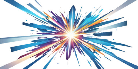 Abstract colorful background with scattered color pencils and vibrant patterns