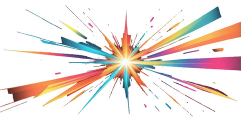 Abstract colorful background with paint splashes and creative art elements