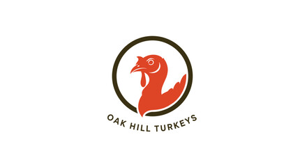 Obraz premium Red Turkey Bird Logo Design Element.