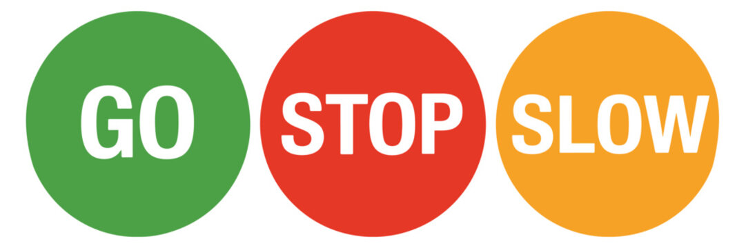 Stop Sign  Slow Road Alert Illustration, Highway Traffic Safety Symbol, Red Octagon Warning Sign, Urban Driving Caution, Vector Design.