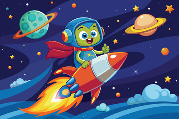 Obraz premium spaceship and space